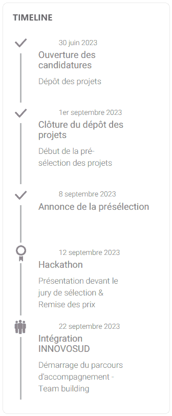 déroulé de l'appel à projet SPARX